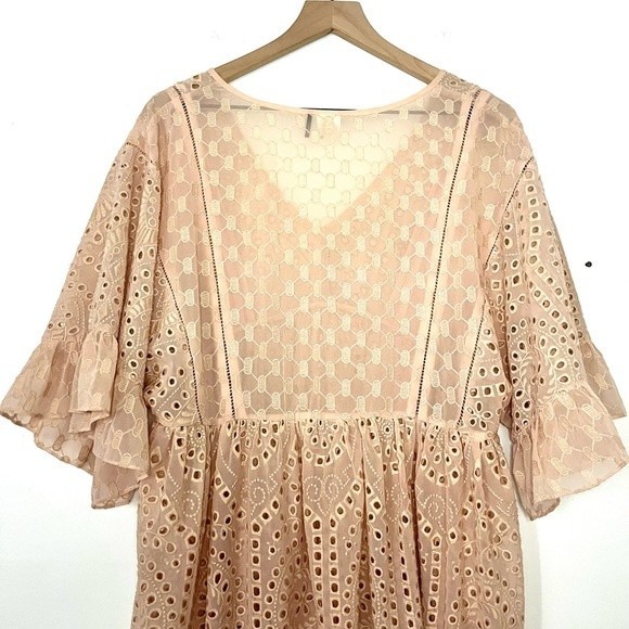 Anthro Akemi & Kin Brooke Eyelet Babydoll Swing Oversized Dress - Picture 6 of 11